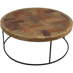 HSM Collection - Ronde Salontafel - Naturel - Hout