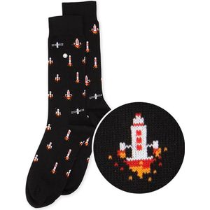Alfredo Gonzales unisex sokken rockets in space zwart