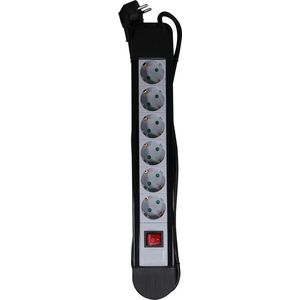 Relectric Stekkerdoos – 6-voudig - 1,5 meter - 3700W - Randaarde