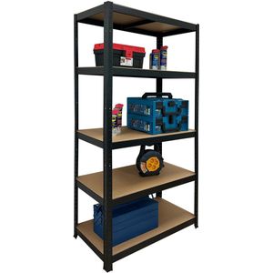 shelfplaza HOME 200x70x60 cm metalen stellingkast in verzinkt met 5 planken en 175 kg draagvermogen per plank
