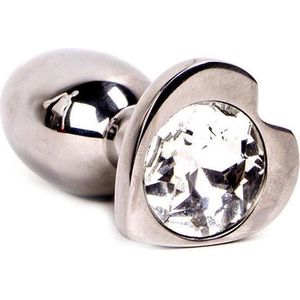 Hartvormige Buttplug met Diamant