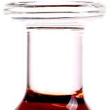 Glazen Buttplug - transparant met rood/oranje punt