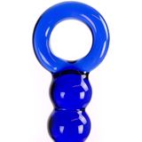 Glazen Dildo Blue Balls & O-ring