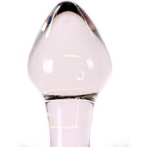 Glas Buttplug Witte Tickler 13 x 4.2 cm