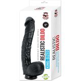 King-size Dildo Curved 31 X 5.5 cm - Zwart