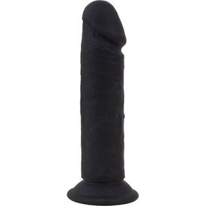 Siliconen Dildo 20 x 4.5 - Zwart