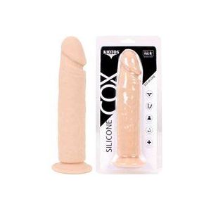 Kiotos Cox Siliconen Dildo met zuignap 23 x 5 cm - beige