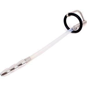 Urethral Catheter Large Ribbed Plug - Kiotos Steel