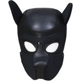 Master Series Neoprene Puppy Dog BDSM Hood - Zwart M