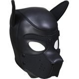 Master Series Neoprene Puppy Dog BDSM Hood - Zwart M