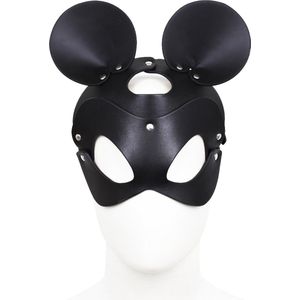 Mouse | Muis Masker PU Leer - zwart