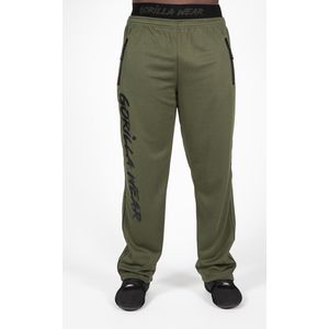 Gorilla Wear - Mercury Mesh Pants - Legergroen/Zwart - Sportbroek - Lichtgewicht Ademend Oversized
