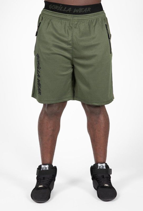 Gorilla Wear Mercury Mesh Shorts - Sportbroek heren - Legergroen/Zwart