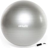 Yoga bal - VirtuFit Anti-Burst Fitnessbal Pro - Pilates bal - met voetpomp - Grijs - 85 cm