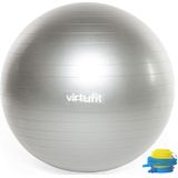 Yoga bal - VirtuFit Anti-Burst Fitnessbal Pro - Pilates bal - met voetpomp - Grijs - 85 cm