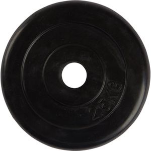 VirtuFit Rubberen gewicht - Halterschijf - 30 mm - 2,5 kg - Zwart