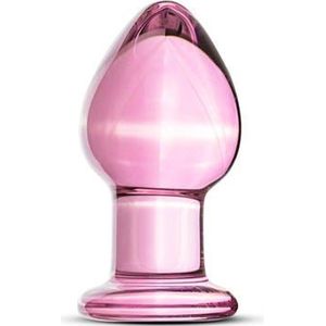 Klassieke Ronde Glazen Buttplug - Roze - EasyToys