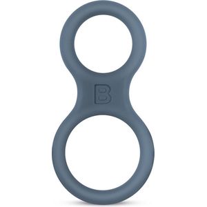 Siliconen Cockring En Ballstretcher - Grijs