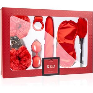 LoveBoxxx - I Love Red Cadeauset – Sex Toys voor Koppels - Erotische Geschenkset met Seksspeeltjes en Accessoires – 6-delig