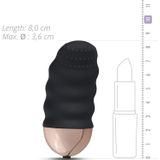Teazers Geribbeld Vibratie Eitje – Sex Toys Voor Vrouwen - Vibrators Voor Vrouwen met Afstandsbediening – Zwart/Goud