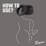 Teazers Cock- en Balring Set – Sex Toys voor Mannen – Zijdezachte Penisringen in 3 Verschillende Maten – Extra Breed voor Meer Comfort - 3 Stuks