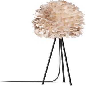 Umage Eos Mini tafellamp light brown - met tripod zwart - Ø 35 cm