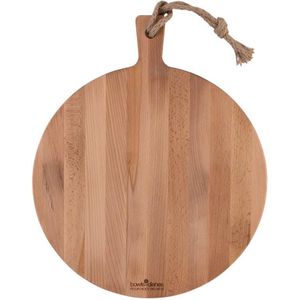 Bowls and Dishes | Puur Hout | Duurzaam | Beuken Borrelplank | Tapasplank | Serveerplank rond | Pizzaplank Ø 33 x 2 cm
