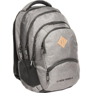 New Rebels ® BTS 4 schooltas met laptopvak grijs