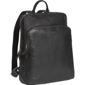 Justified Bags® Everest Leren laptop Rugtas Zwart