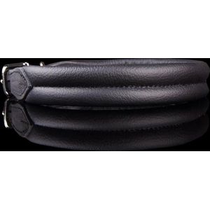 Dog's Companion Leren Halsband - Lengte: 40 cm Verstelbaar van 32-37 cm x 25 mm - Zwart
