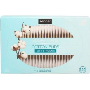 Sence - Suikerriet Wattenstaafjes - 200 Stuks - Milieuvriendelijk Alternatief