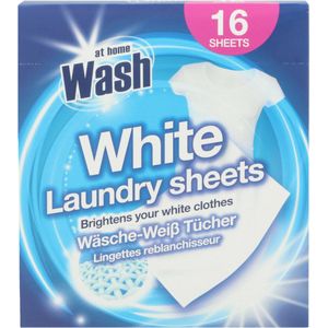 At Home white laundry sheets (16 stuks)