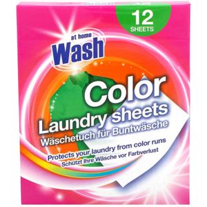 At Home Wash - Kleurdoekjes - Gekleurde Was - 12 Wasbeurten