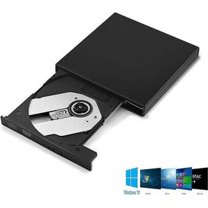 Plug & Play Externe CD/DVD Drive - USB 2.0 - Lezer en Brander