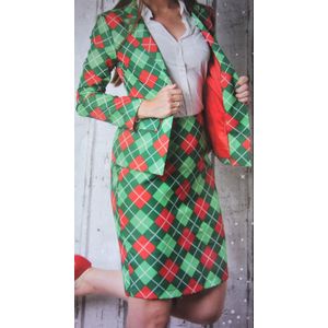 Kerst mantelpakje voor Dames - Groen - Maat 38-40 (m)