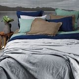 Linnen Dekbedovertrek Tough Groen - 240x220