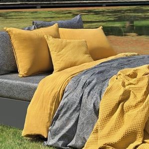 Linnen dekbedovertrek okergeel - Tough - 140x200/220