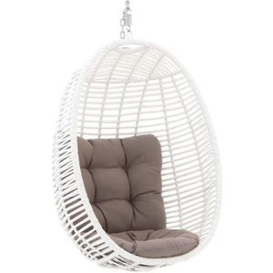 Manifesto Ortello Cocoon hangstoel (alleen basket) , Taupe - Naturel - Bruin,Wit - Ecru ,  Wicker  ,