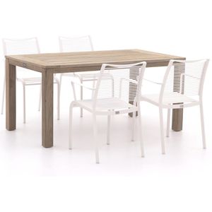 Apple Bee Hawaii/ROUGH-S 160cm dining tuinset 5-delig stapelbaar