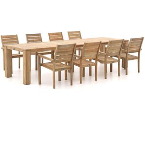 ROUGH-S/ROUGH-X 320cm dining tuinset 9-delig stapelbaar