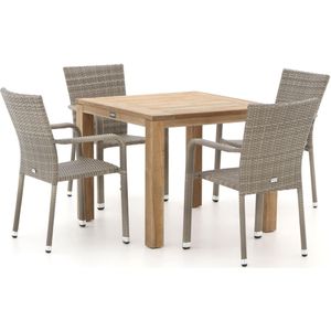 Forza Fossano/ROUGH-S 90cm dining tuinset 5-delig stapelbaar