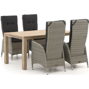 Intenso Fabrizi/ROUGH-S 160cm dining tuinset 5-delig verstelbaar , Old Teak Greywash ,  Wicker  , 160cm