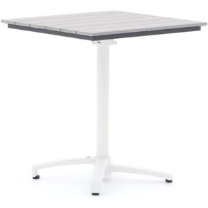 Bellagio Canzo klaptafel 70x70x76cm , Grijs - Antraciet,Wit - Ecru ,  Aluminium  , 70x70cm