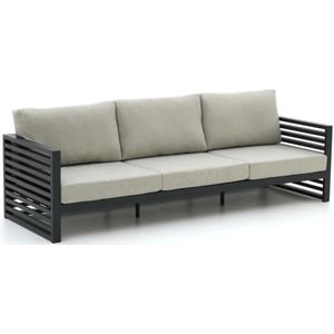 Bellagio Cadora lounge tuinbank 3-zits 252cm, donkergrijs aluminium frame, lichtgrijze kussens