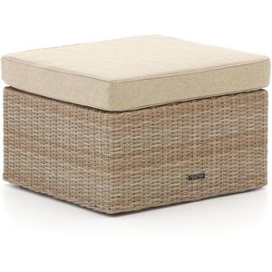 Intenso Fellini lounge voetenbank 63x63cm , Taupe - Naturel - Bruin ,  Wicker  , 63x63cm