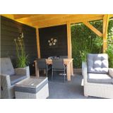 Intenso Mazzano lounge tuinstoel verstelbaar , Grijs - Antraciet ,  Wicker  ,