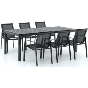 R&S Design Altea/Fidenza 220cm dining tuinset 7-delig stapelbaar , Grijs - Antraciet ,  Aluminium  ,
