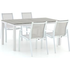 R&S Design Altea/Fidenza 160cm dining tuinset 5-delig stapelbaar