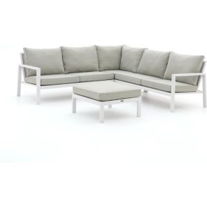 Manifesto Alzano hoek loungeset 4-delig , Grijs - Antraciet,Wit - Ecru ,  Aluminium  , 246x246cm