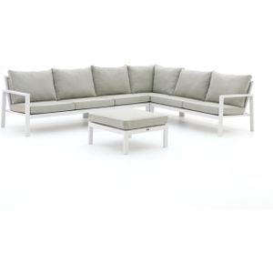 Manifesto Alzano hoek loungeset 5-delig , Grijs - Antraciet,Wit - Ecru ,  Aluminium  , 324x246cm